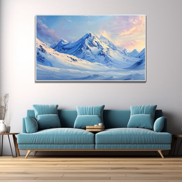 Snowy Mountain Oil Painting
